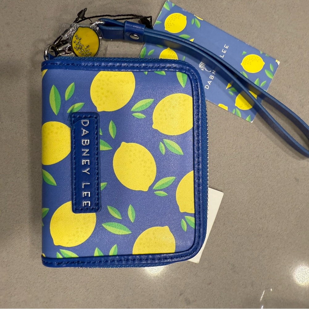 Dabney Lee Blue Lemon Print Wallet (READ DESCRIPTION)